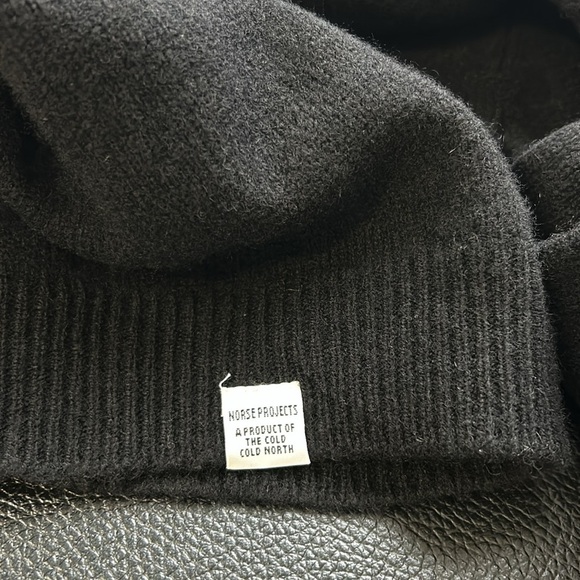 NORSE PROJECTS Sigfred Lambswool Black Italian Crewneck Italy Mens Sz S - Picture 10 of 15